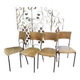 Set of 4 rattan chairs