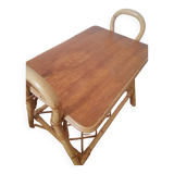 Rattan end table