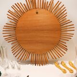 Rattan sun mirror