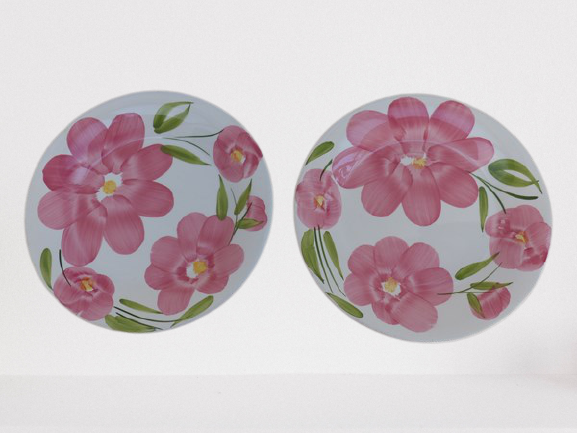 Flower plates1980 ceramic San Marciano