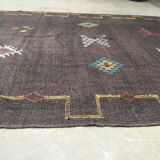 Hand-woven cactus silk carpet in Morocco 240x132 cm