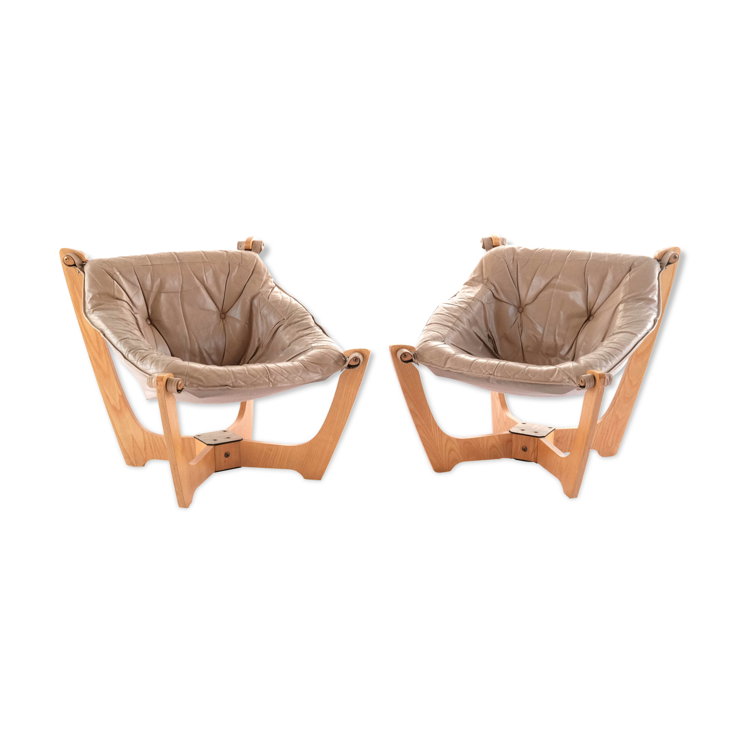 Set of 2 'Luna' armchairs by Odd Knutsen, Norway 1970