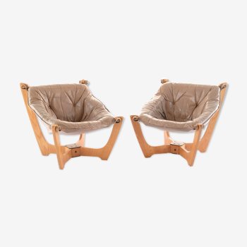 Set of 2 'Luna' armchairs by Odd Knutsen, Norway 1970