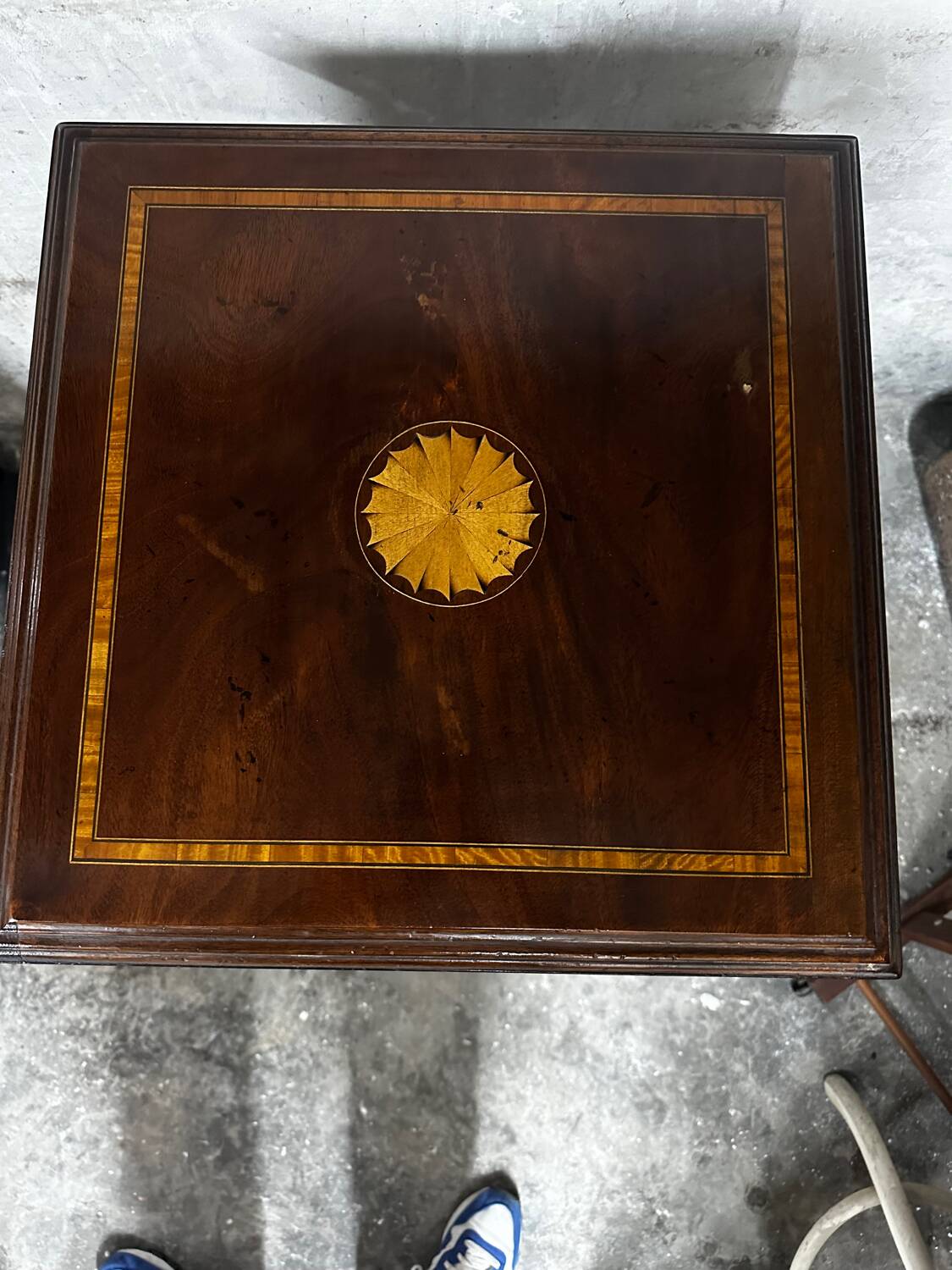 Revolving bookcase in mahogany and marquetry - art deco