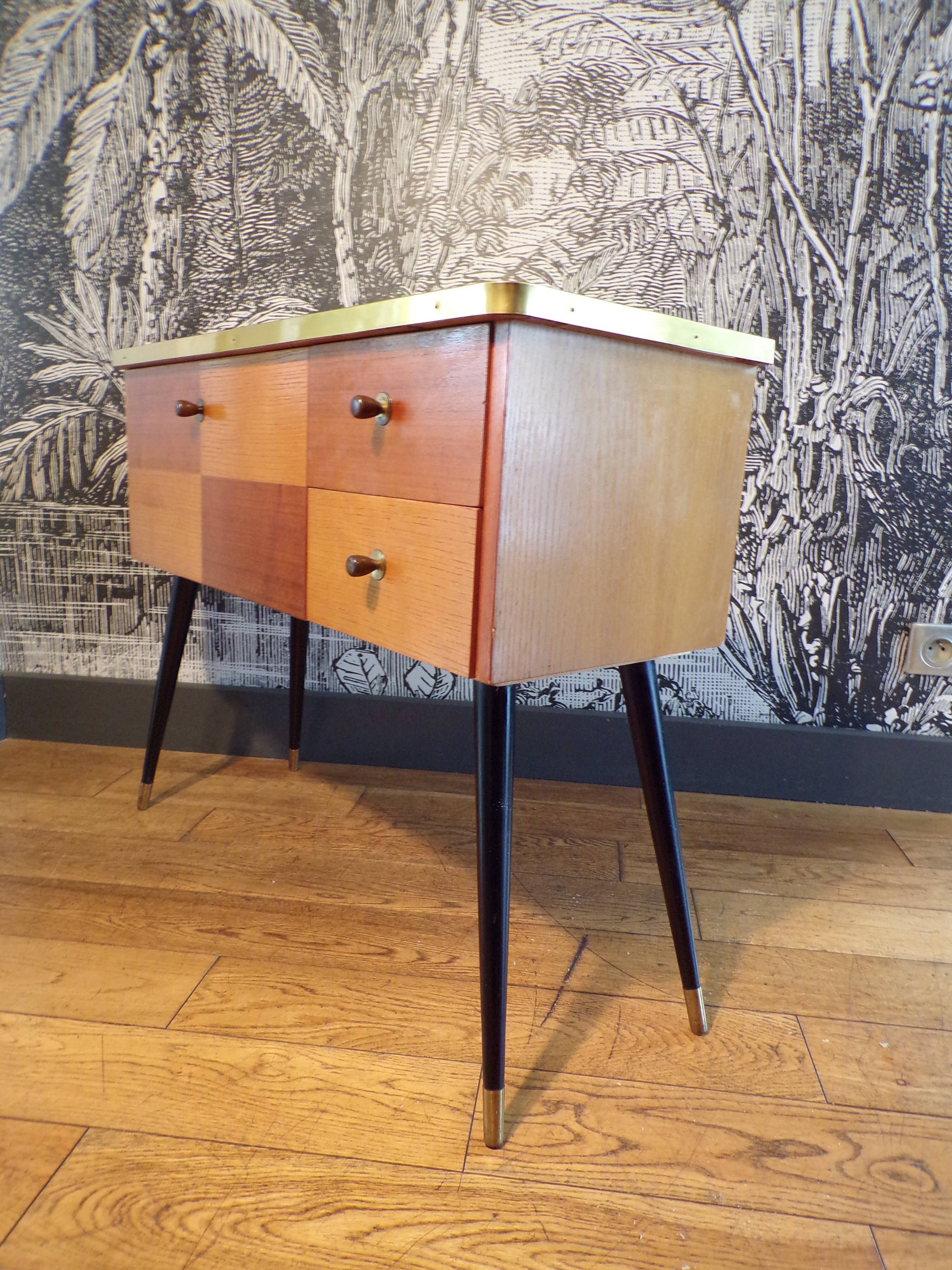 Vintage console table on legs