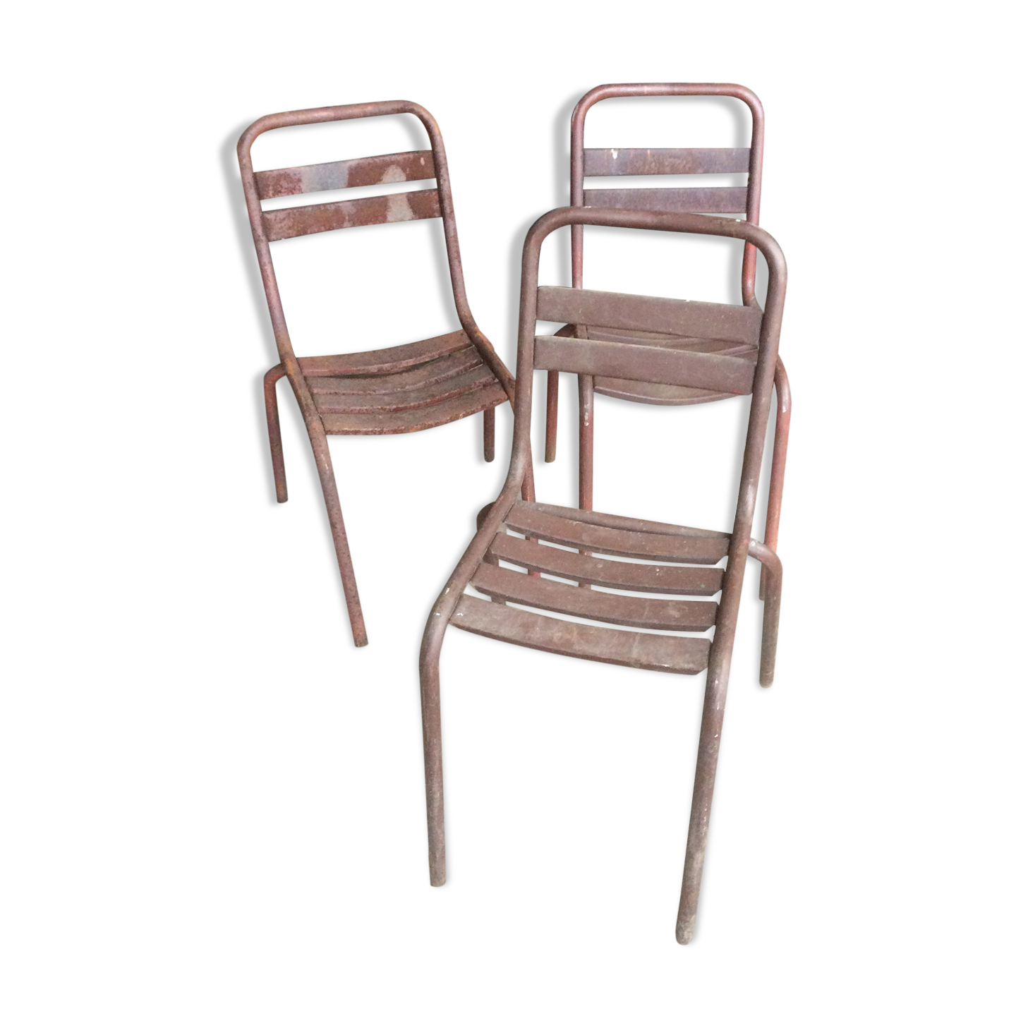3 chairs Tolix T2 by Xavier Pauchard
