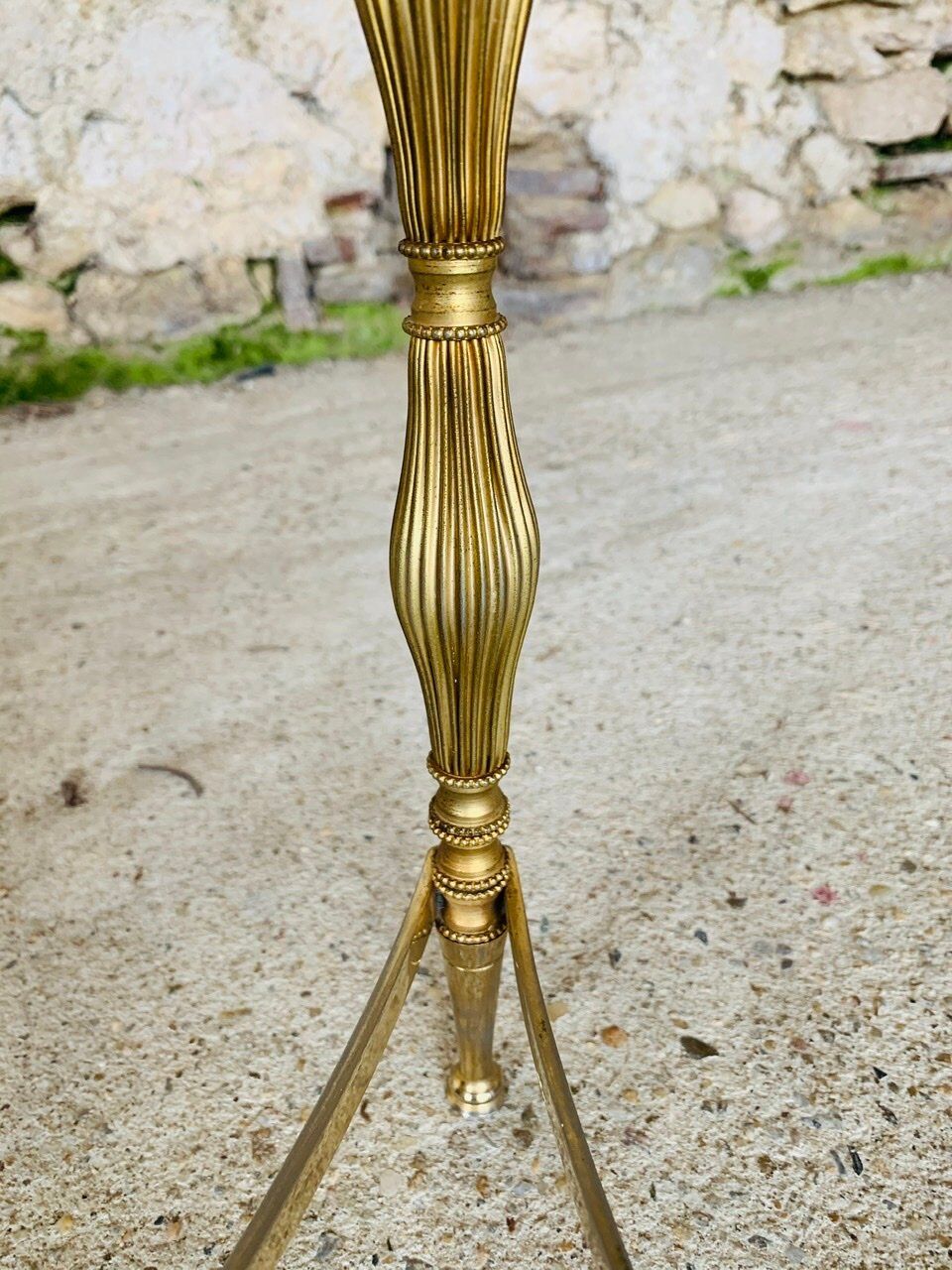Coffee table in green marble and brass circa 50/60