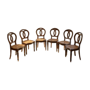 Napoleon III Medallion Chairs - Handmade Caning