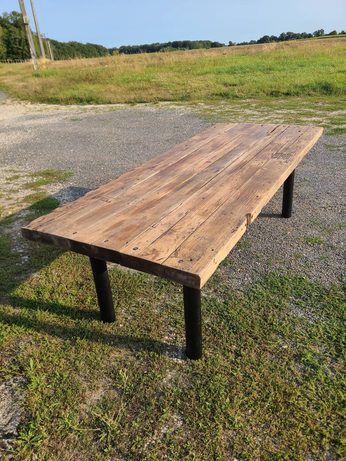 Early 20th century farmhouse table giant workbench
