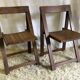 Duo of folding chairs 60s