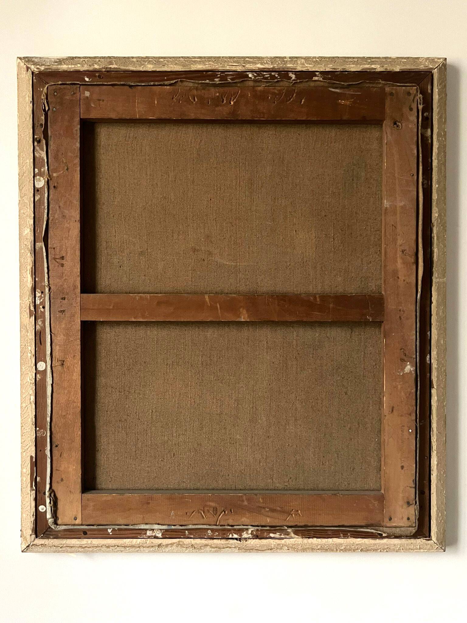 Oil painting on canvas 'Parisian street' CH Chanoy 1953 School of Paris