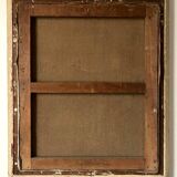 Oil painting on canvas 'Parisian street' CH Chanoy 1953 School of Paris