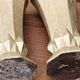 Pair of cast iron cone vases, art deco