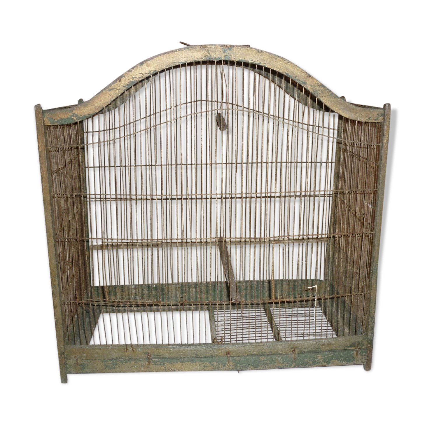 Old bird cage wooden and iron pagoda