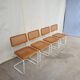 Set of 4 Habitat cesca dining chairs by Marcel Breuer, 80