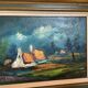 Landscape painting oil on hardboard signed Louwagie
