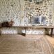 Banc de ferme ancien en bois, rénové