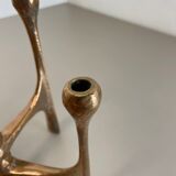 Midcentury Brutalist Bronze Candleholder by Michael Harjes, Germany, 1960s