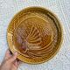 6 large barbotine plates gien fish