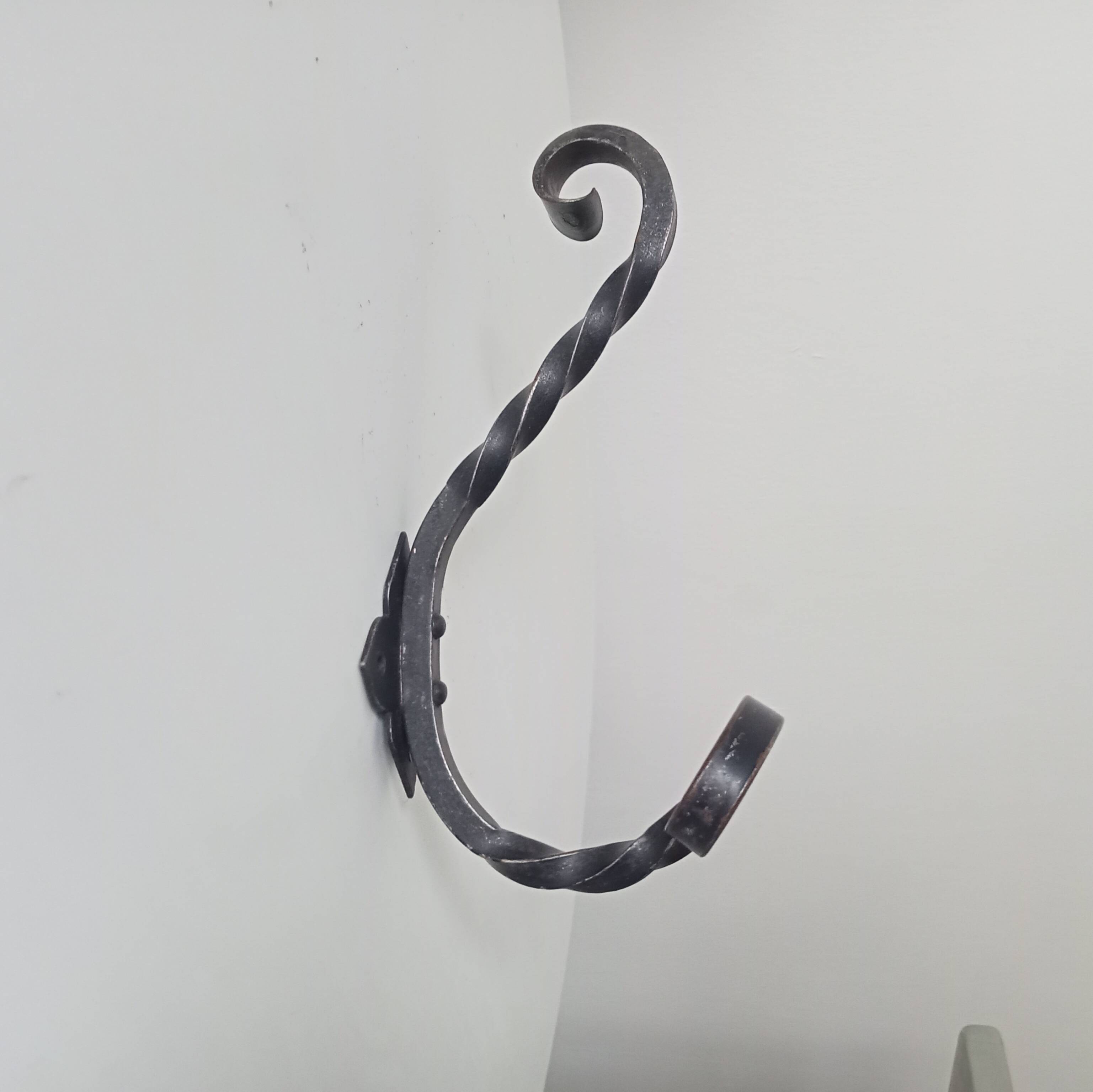 Vintage wrought iron coat rack