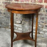 Louis XVI style side table in rosewood veneer decorated bronze
