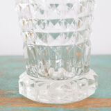 Vintage molded glass vase 50s