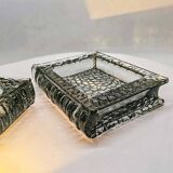 1970s very Rare Set of 3 Book shaped Ashtrays in Murano Glass by Antonio Im