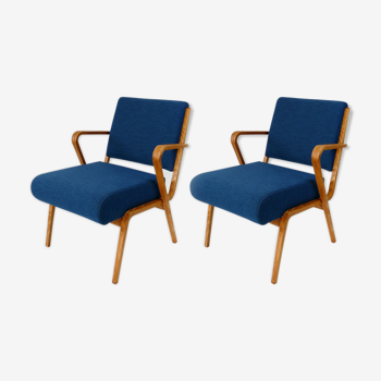 Pair of armchairs par Selman Selmanagic pour Veb Deutsche Werkstätten Hellerau