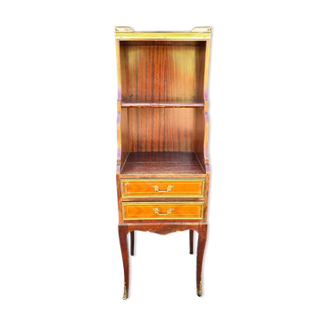 Small shelf unit in Louis XVI style made of mahogany and brass.