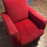 Vintage armchair from the 60s/70s in red velvet