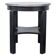 Round Art Deco black painted wooden side table with lower shelf, 1930s.