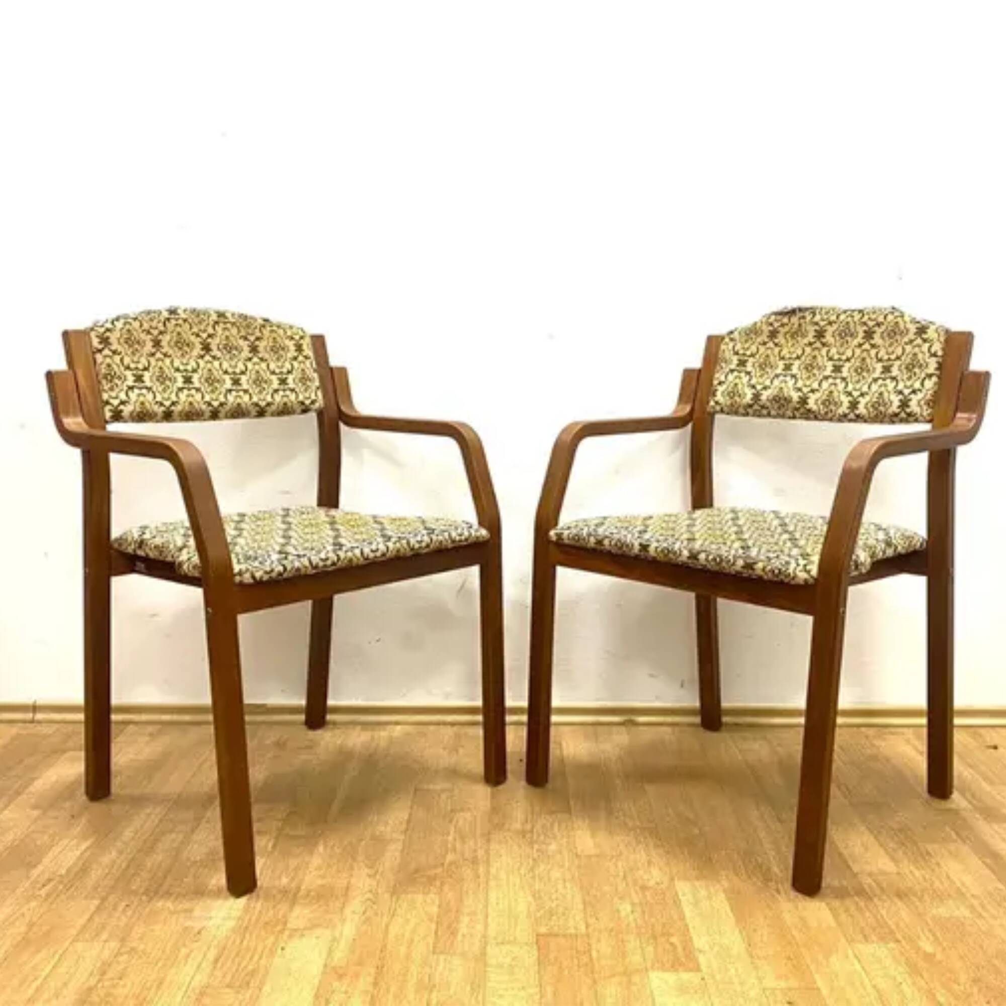 Fauteuils rétro ton de ludvík volák, tchécoslovaquie des années 1960 | ensemble de 4 chaises