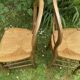 Deux chaises paillées création artisanale années 80