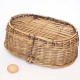 Old basket with flat handle