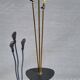 Three-light painter's table lamp in brass from the 1950s.