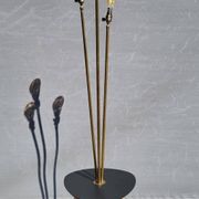 Lampadaire tablette de peintre à 3 feux laiton 1950