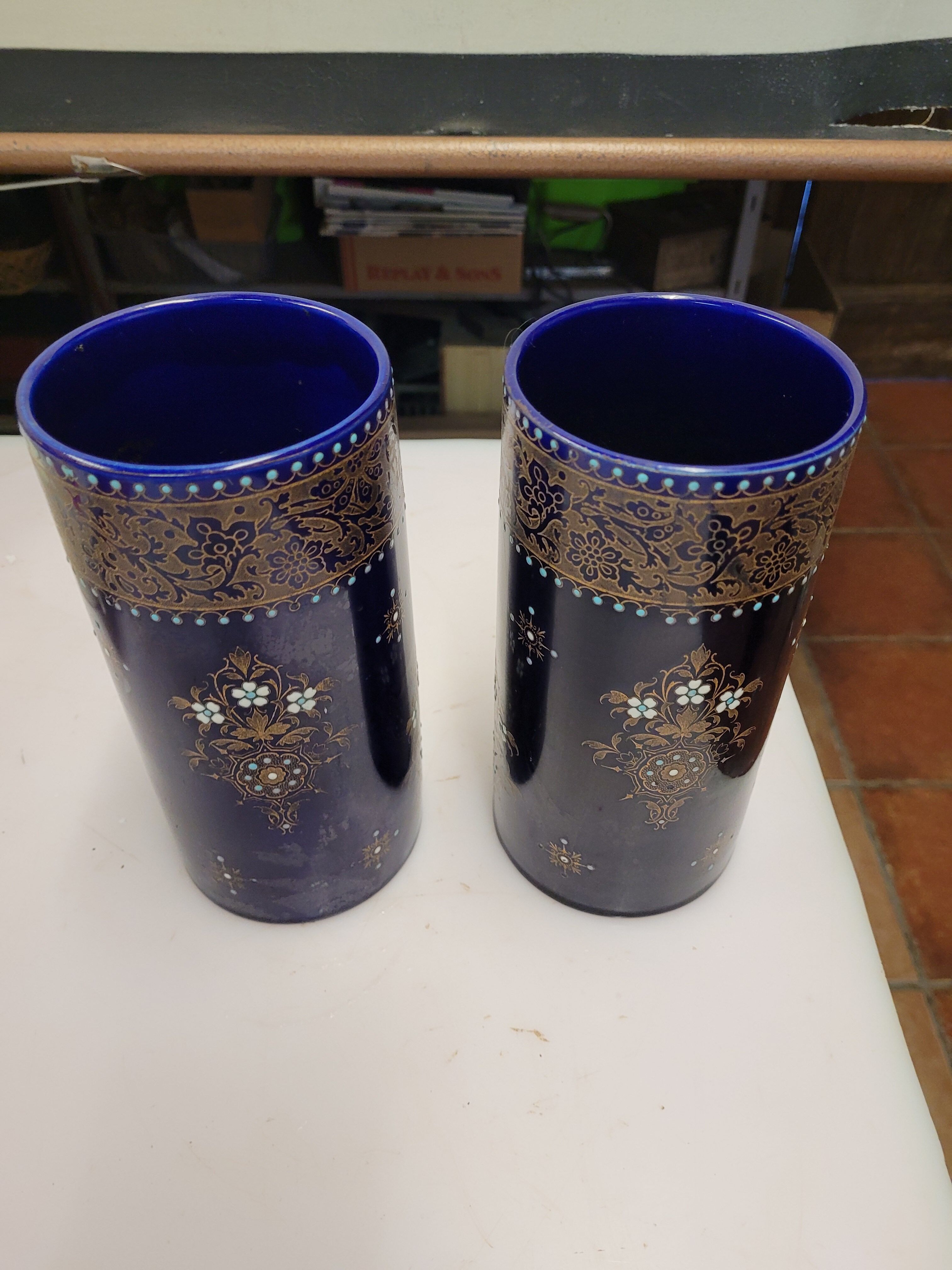 Pair of glazed ceramic vases BEK 229