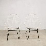 2 chaises en fer vintage design hollandais Cees Braakman Pastoe