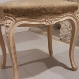 Fauteuil style Louis XV avec son repose pieds classique