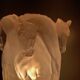 Lampe aux chevaux en plexiglass dans le goût de Lalique