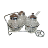 Salt, pepper and vintage mustard maker.