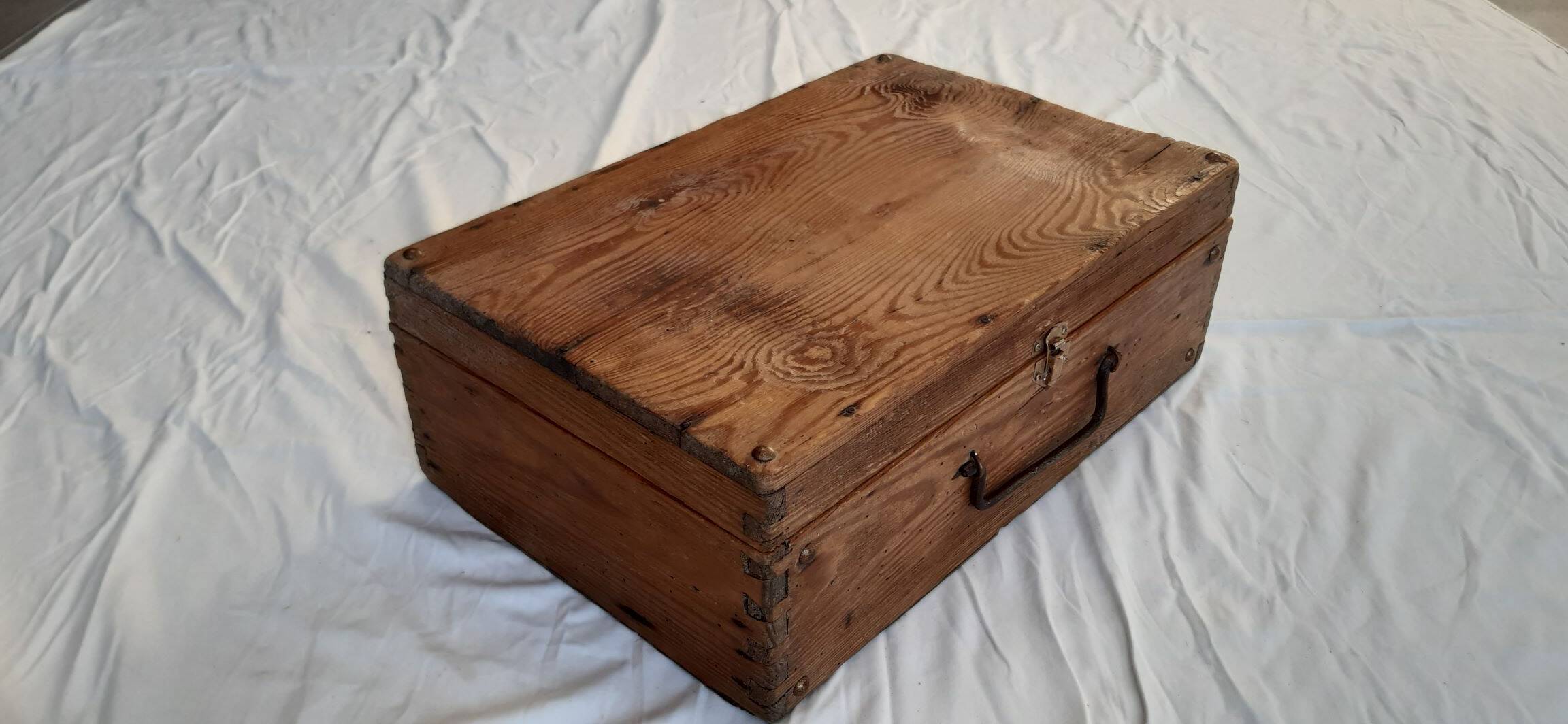 Old wooden suitcase