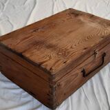 Old wooden suitcase