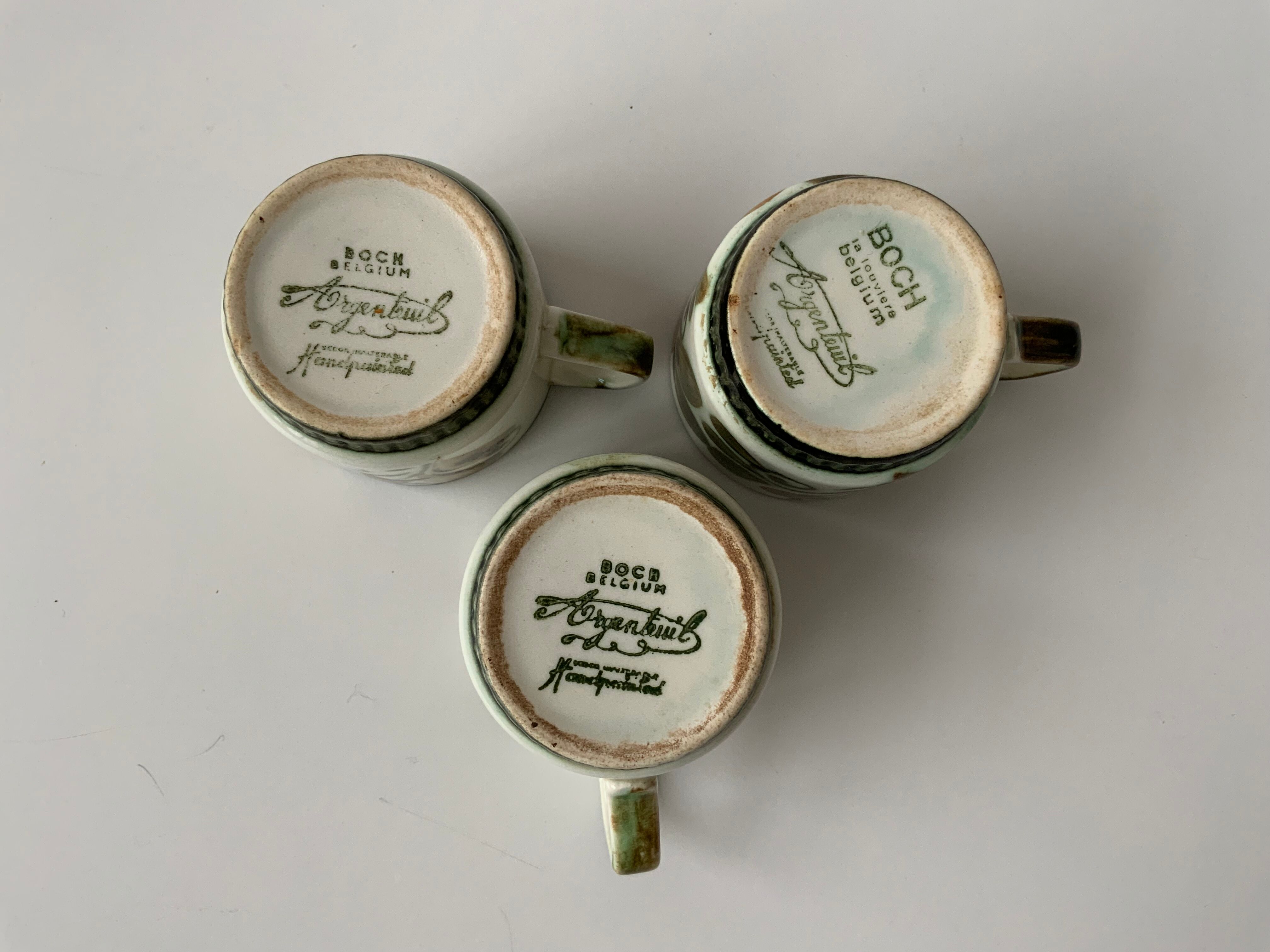 Trio de tasses vintage