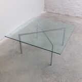 Glass 'Barcelona' coffee table by Mies Van Der Rohe for Knoll, 1929