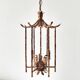 Suspension vintage 1970 pagode faux bambou