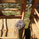 6 straw and beech bistro chairs