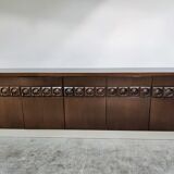 Graphical brutalist credenza, 1970s