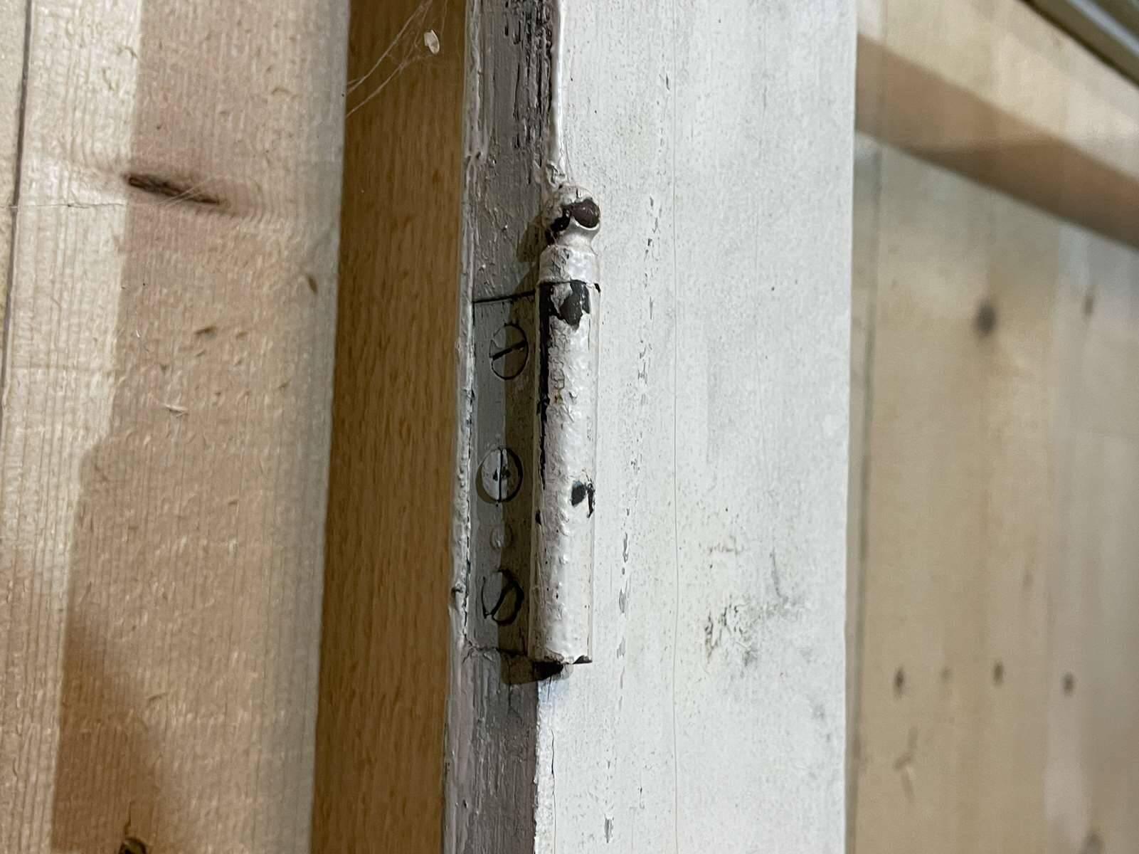 Double glazed interior door in fir from the early 20th century - 2m44 x 1m48