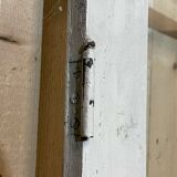 Double porte d'intérieur vitrée en sapin du début XXème - 2m44 x 1m48